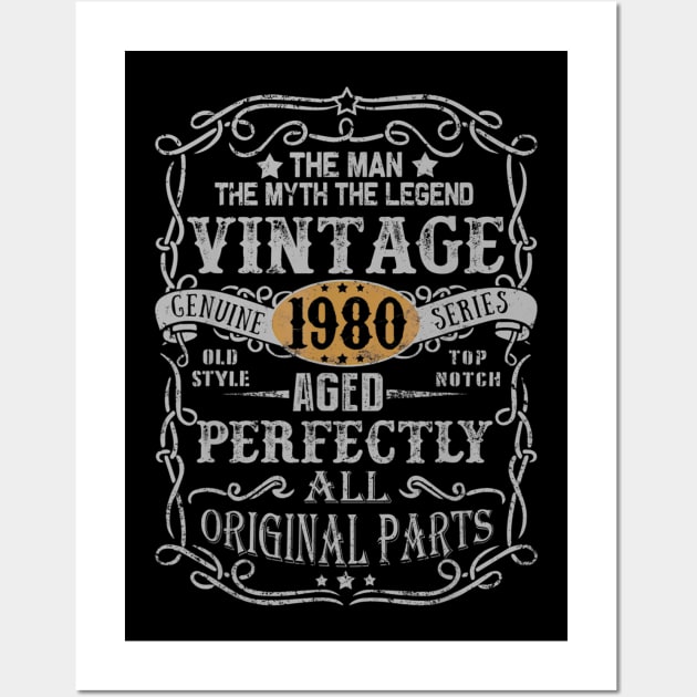 40 Years Old 1980 Vintage 40th Bday Gift Decorations Wall Art by bummersempre66